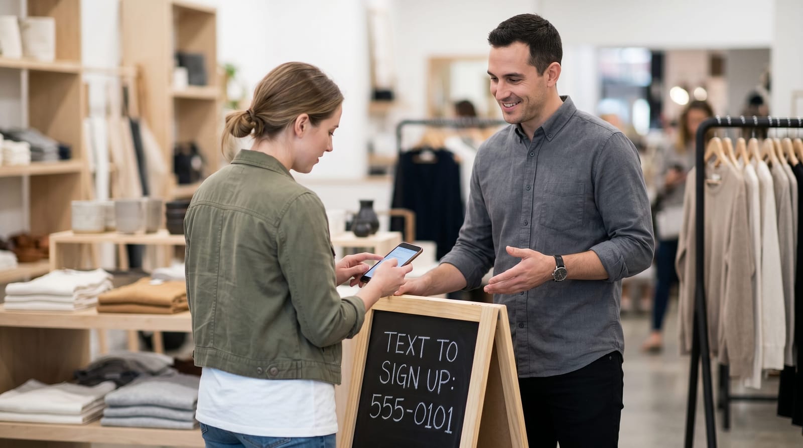 In-Store SMS Signup Displays and Incentives